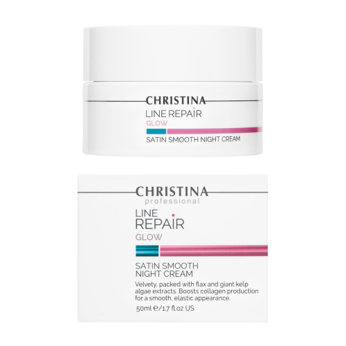 Line Repair-Glow-Satin Smooth Night Cream - Разглаживающий ночной крем «Сатин»- 50мл